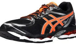 Walking|Running>Asics Men Walking Trail Cushioned Running Shoes Evate 3 Black/HotOrange/Silver