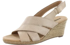 Sandals|Heels>Clarks of England Clarks Lafley Krissy Ankle Strap Wedge Sandals Women's