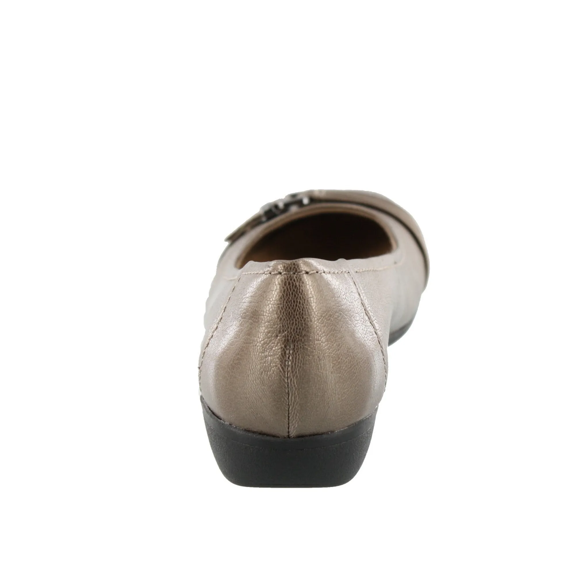 Wide Width Shoes|Flats>Clarks of England Clarks Propose Pixie 2 Comfortable Flats with Arch Support Pewter Metallic