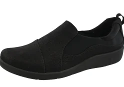 Walking|Casual>Clarks of England Clarks Sillian Paz Women's Shoes for Flat Feet and Plantar Fasciitis Black Synthetic Nub1