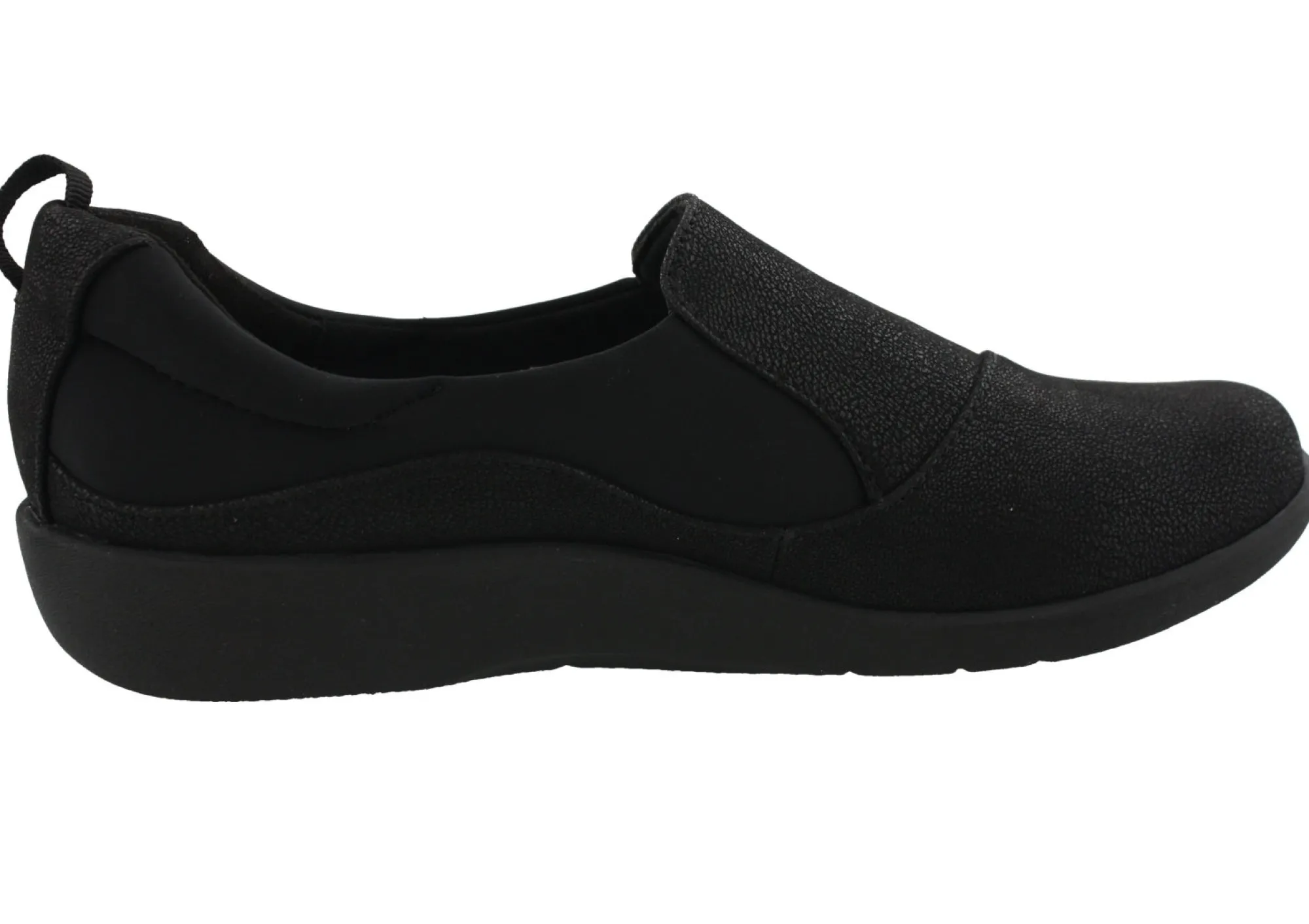Walking|Casual>Clarks of England Clarks Sillian Paz Women's Shoes for Flat Feet and Plantar Fasciitis Black Synthetic Nub1