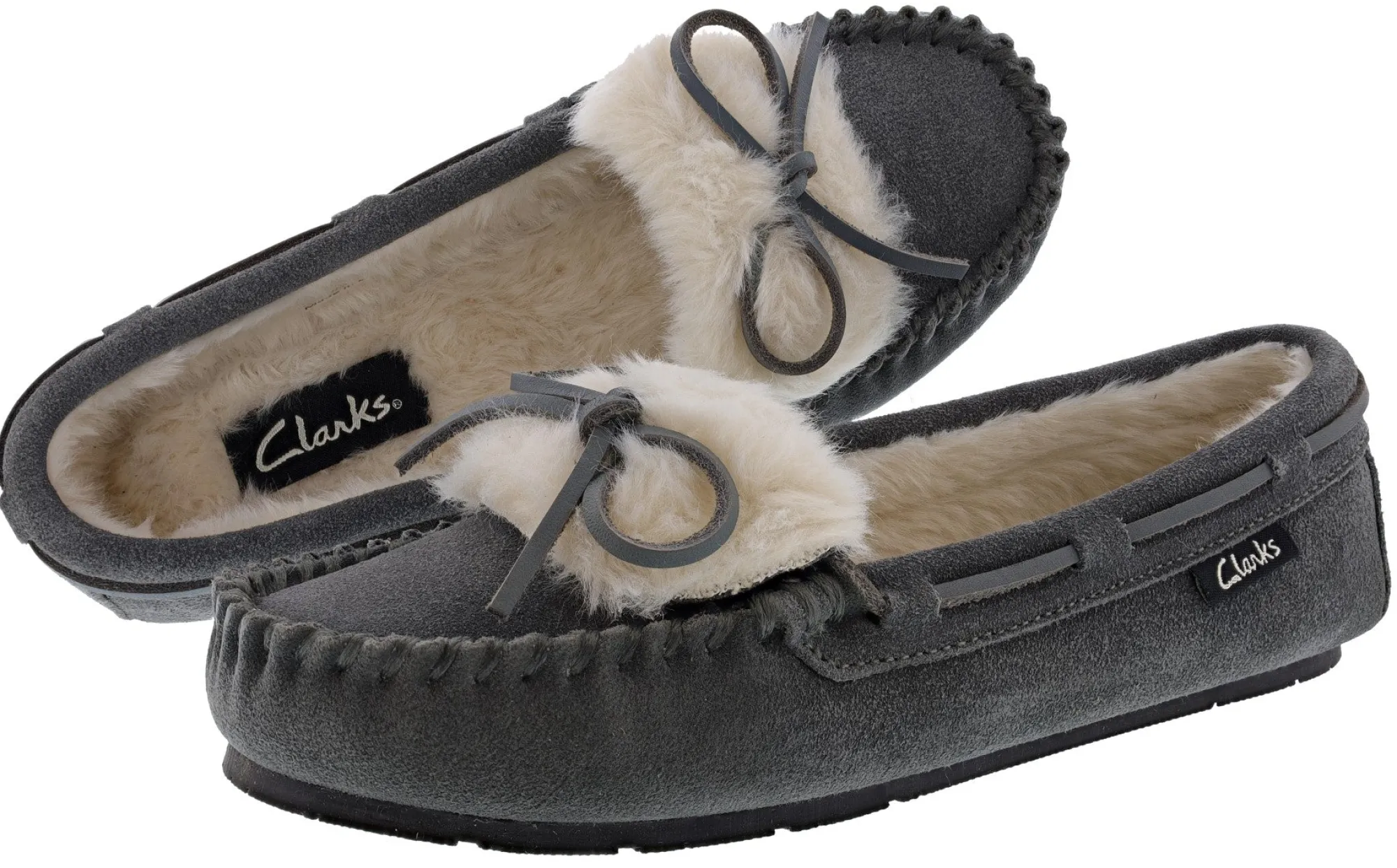 Slippers>Clarks of England Clarks Women Warm Cozy Slip On Moccasin Slippers Holly