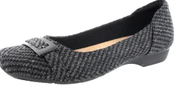 Flats>Clarks of England Clarks Womens Blanche West Dress Flats with Arch Support Black Synthetic181