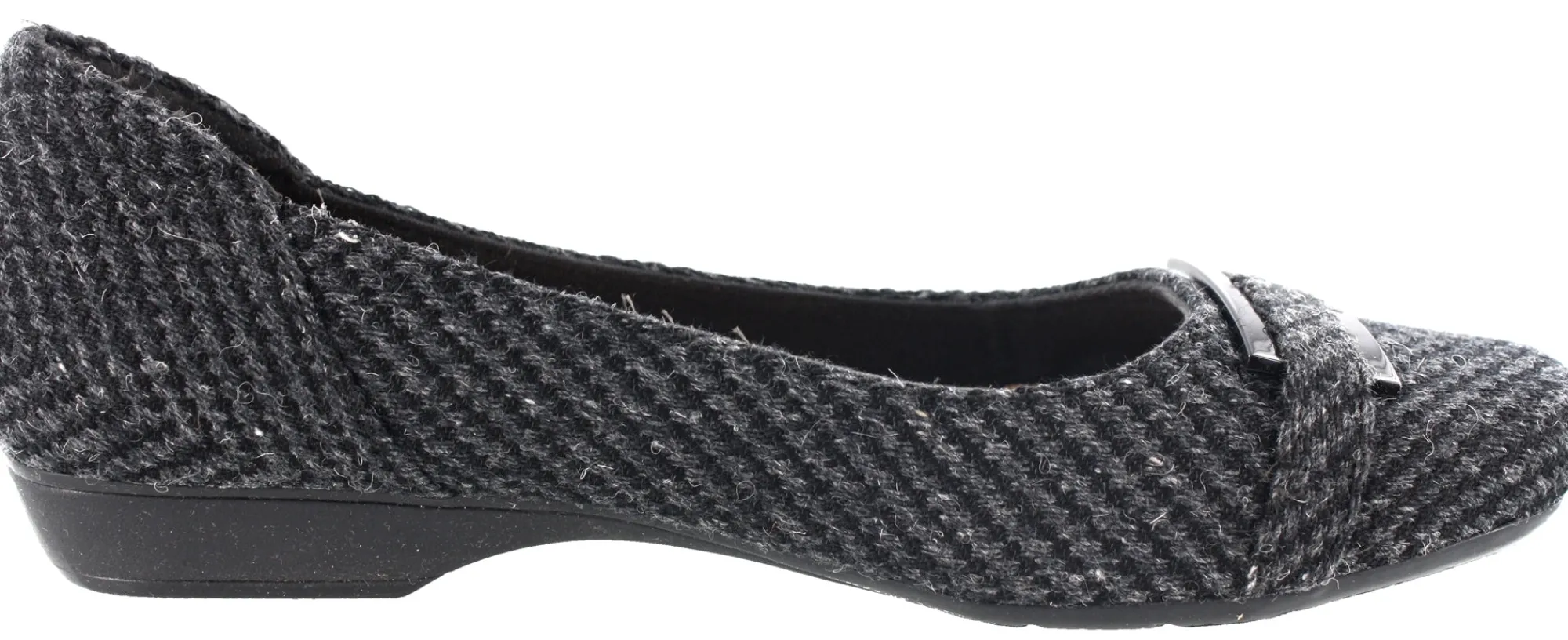 Flats>Clarks of England Clarks Womens Blanche West Dress Flats with Arch Support Black Synthetic181