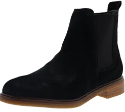 Boots>Clarks of England Clarks Women's Clarkdale Arlo Low Heel Ankle Boots Black Suede