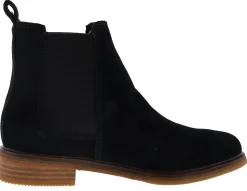 Boots>Clarks of England Clarks Women's Clarkdale Arlo Low Heel Ankle Boots Black Suede
