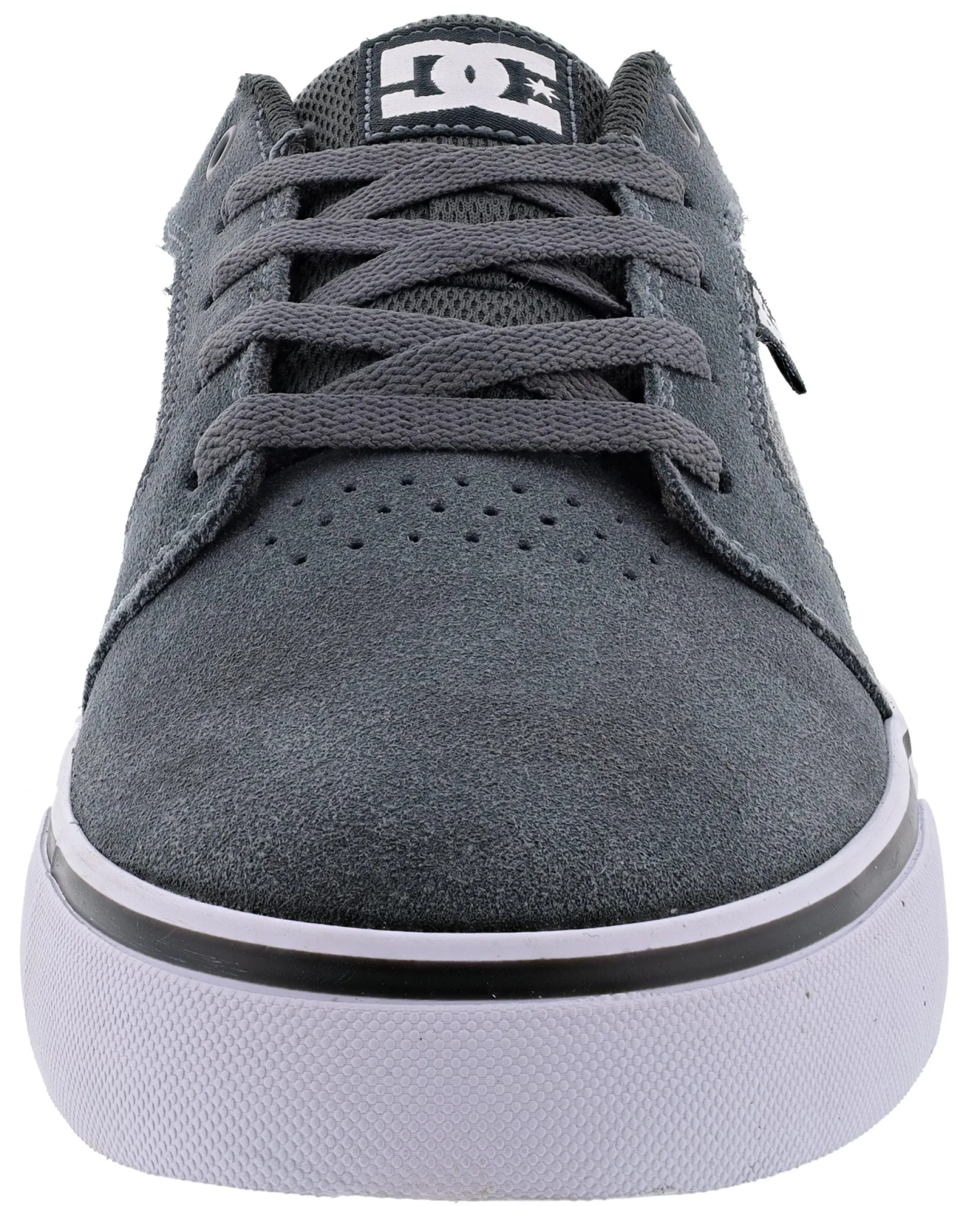 Walking>DC Shoes Men Anvil Low Lightweight Skateboard Shoes Grey/White