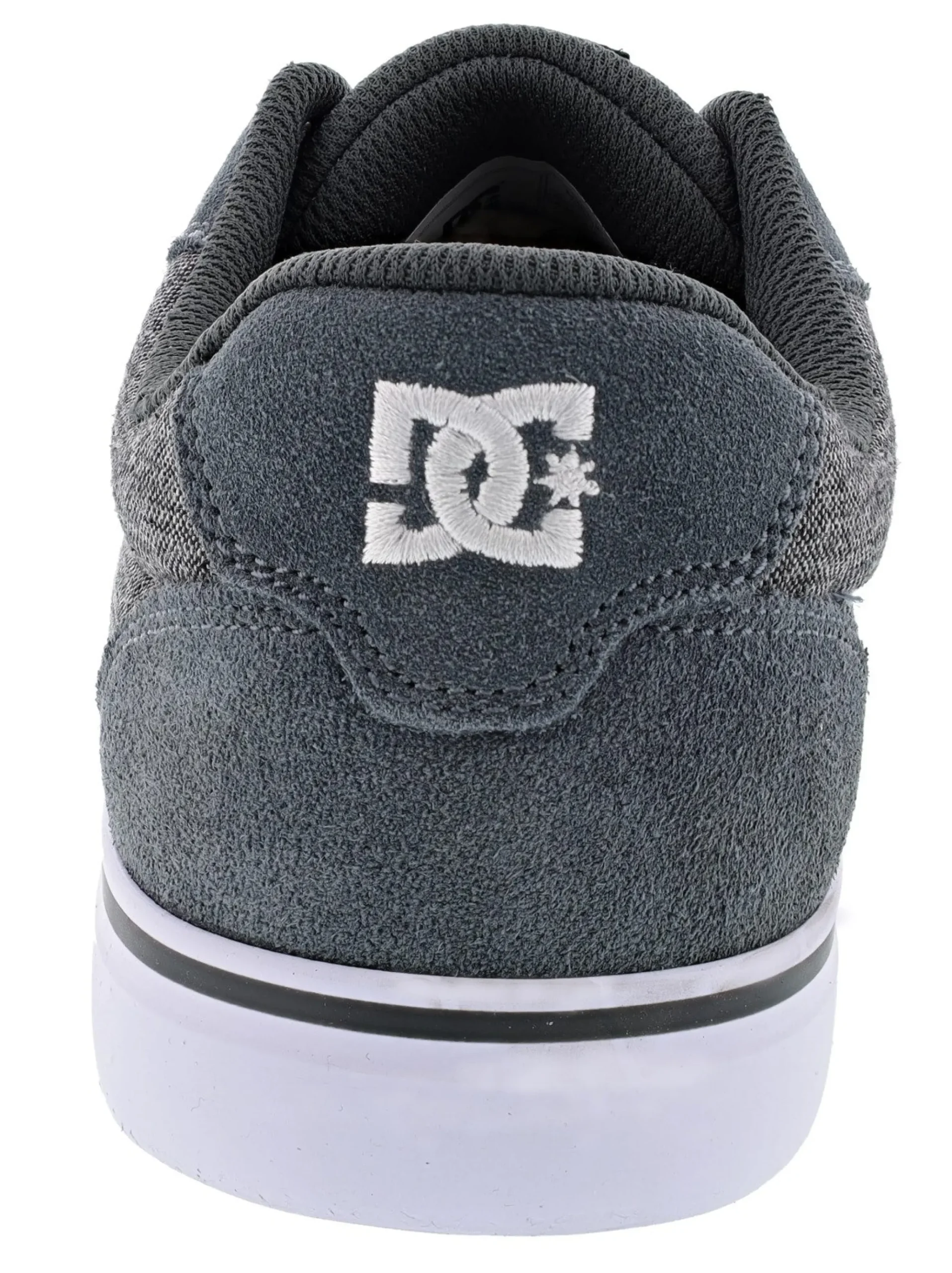 Walking>DC Shoes Men Anvil Low Lightweight Skateboard Shoes Grey/White
