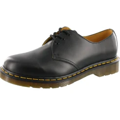 Slip Resistant>Dr. Martens Women's 1461 Smooth Leather AirWair Air Cushion Sole 3 Eye Oxford Shoes Black Smooth