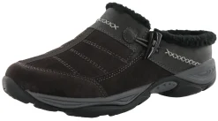 Slippers>Easy Spirit Women Warm Cozy Slip On Clog Slippers Efrost Dark Grey01