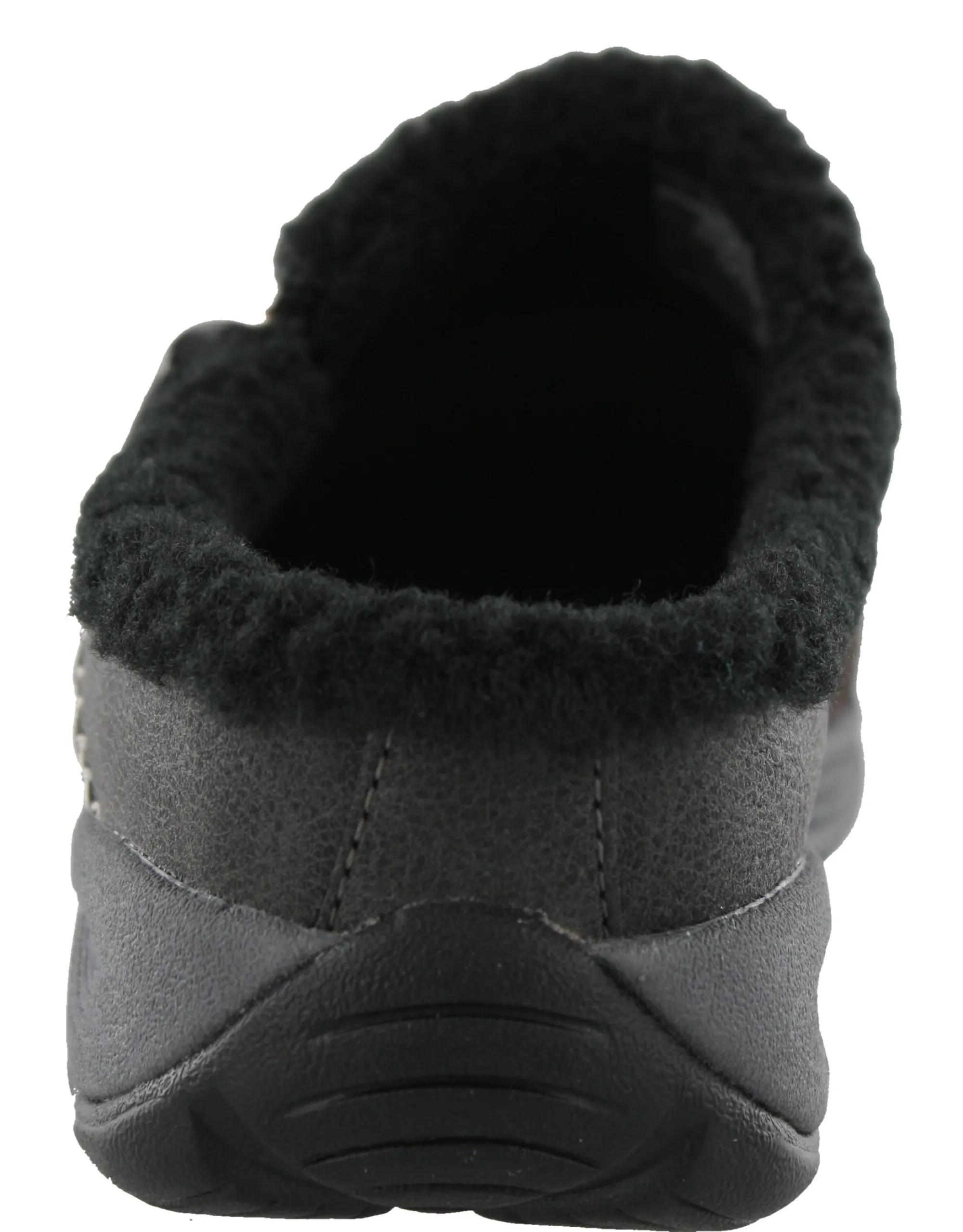 Slippers>Easy Spirit Women Warm Cozy Slip On Clog Slippers Efrost Dark Grey01