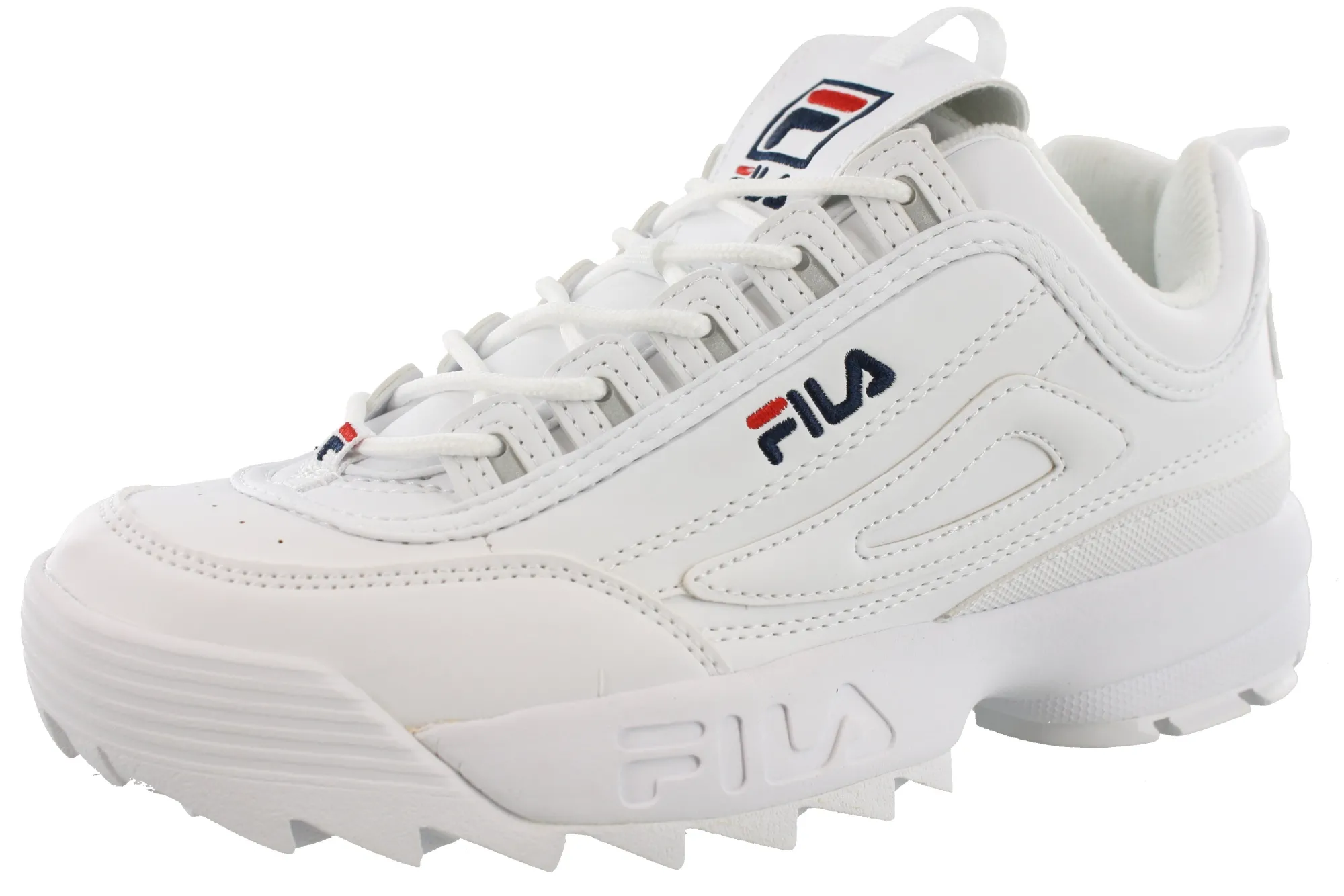 Walking|Nursing Shoes>Fila Disruptor 2 Premium Women's Chunky Sneakers White/Navy/Red125
