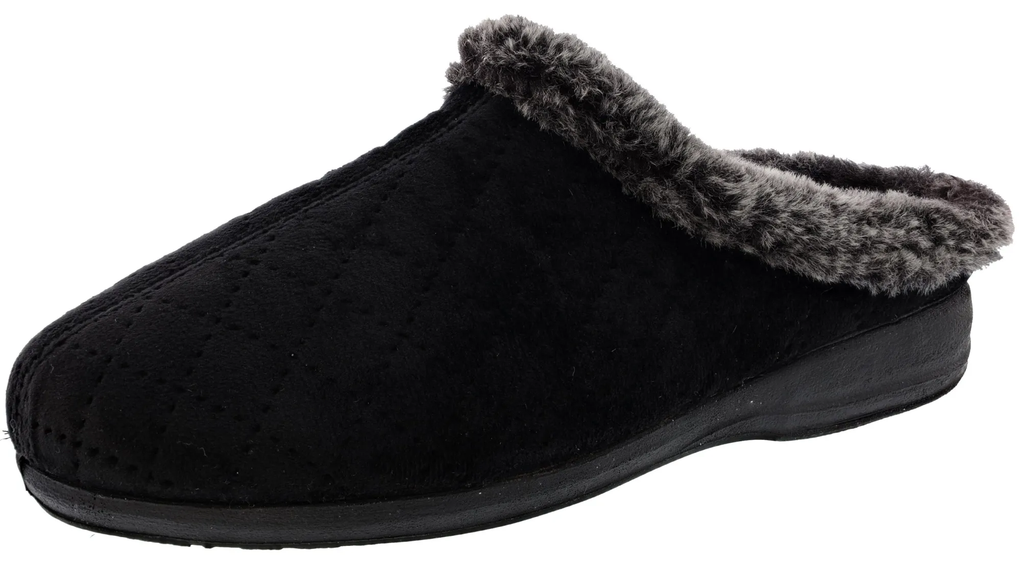 Slippers>Flexus by Spring Step Women's Sleeper Memory Foam Slippers Black