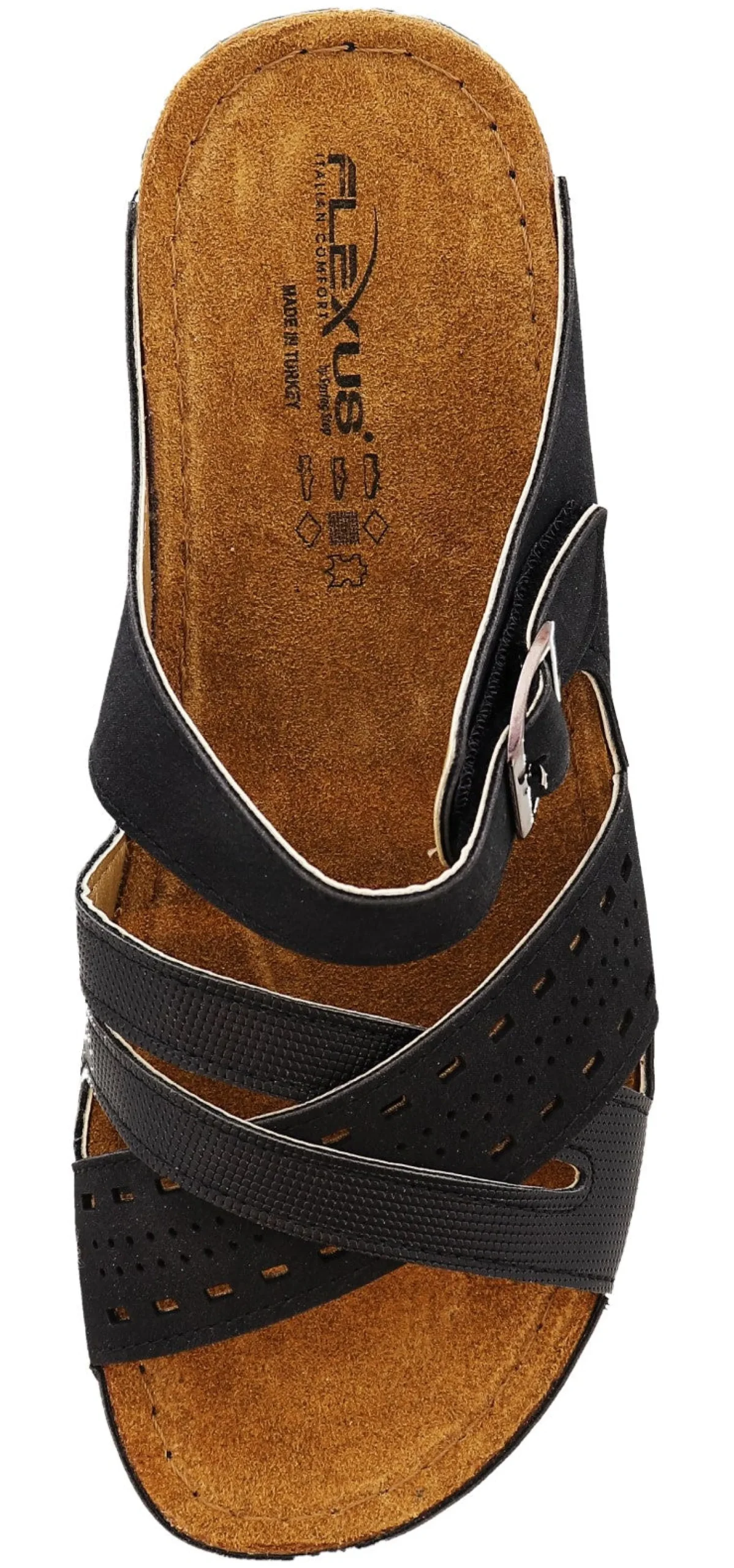 Sandals>Flexus Women's Denia Hook and Loop Sandals Black