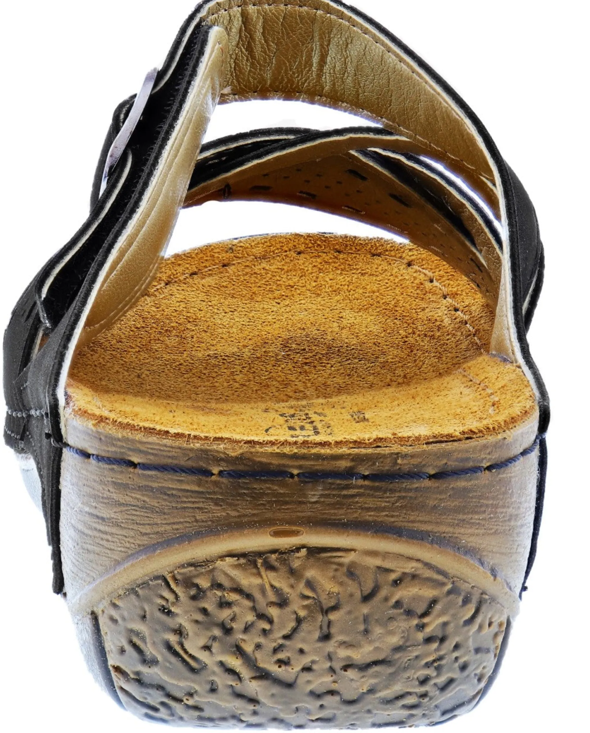 Sandals>Flexus Women's Denia Hook and Loop Sandals Black