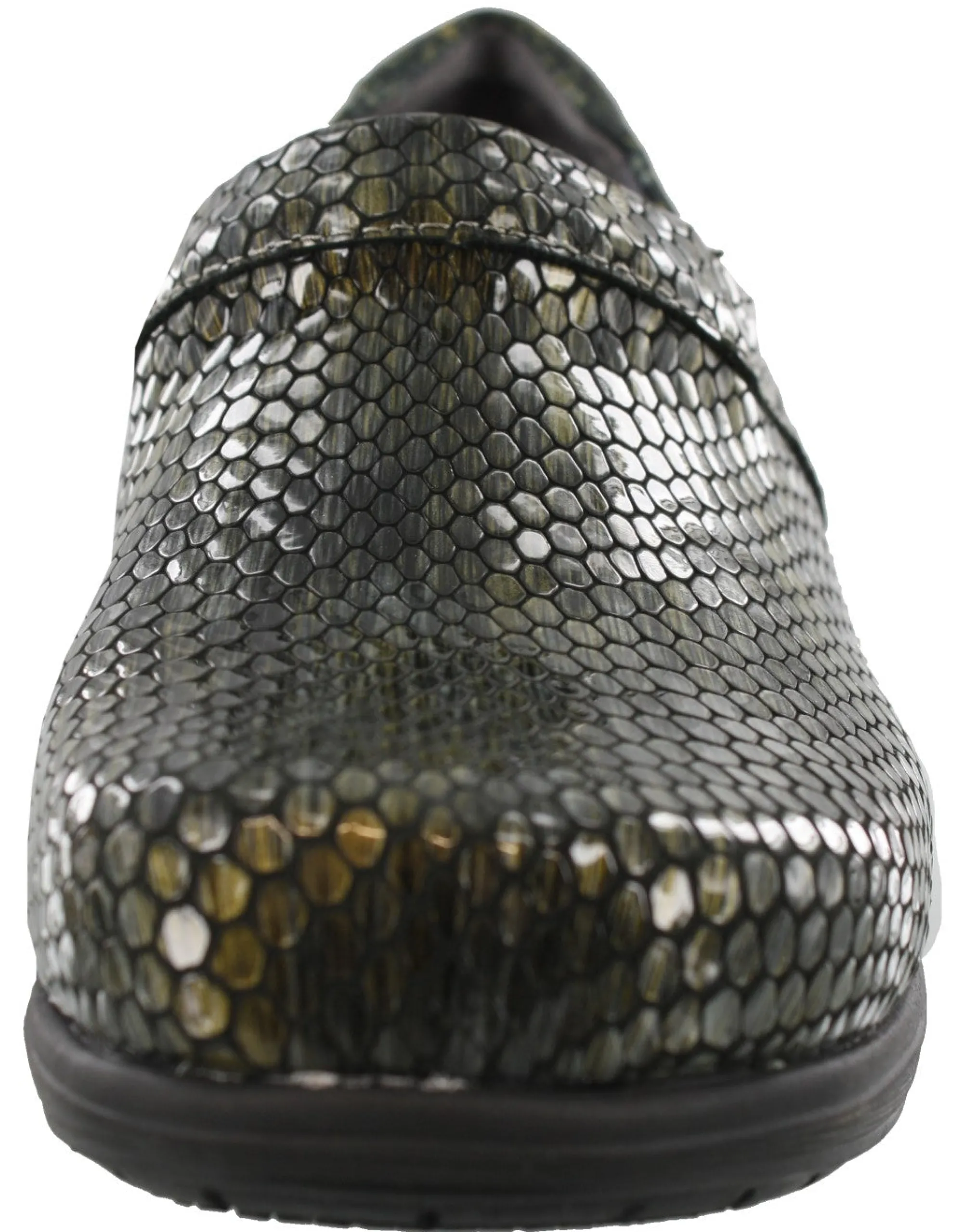 Walking|Nursing Shoes>Softwalk Grey Anatomy by Meredith Sport Nursing Clogs Bronze/Grey Snake