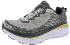 Running>Hoka Men Ultra Marathon Cushioned Running Shoes Bondi 5 Cool Grey/Mindinght Navy