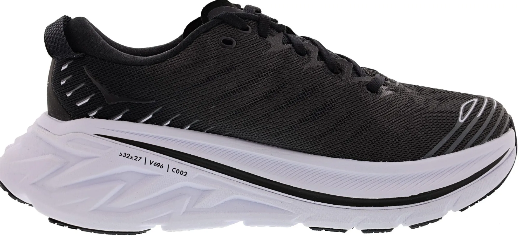 Running>Hoka Women's Bondi X Ultra Soft Marathon Cushioned Running Shoes Black/White