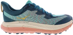 Running>Hoka Women's Mafate Speed 4 Responsive Trail Running Shoes Deep Teal/Water Garden