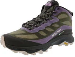 Running|Hiking>Merrell Women's Moab Speed Mid GTX Hiker Trail Running Shoes Lichen