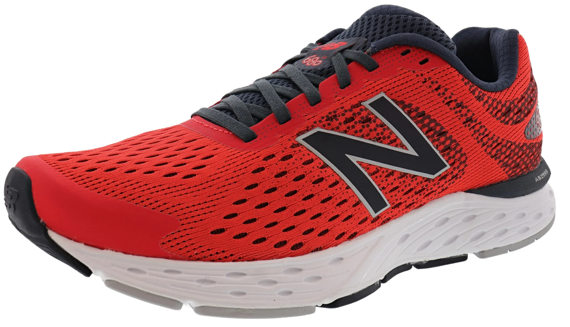 Running>New Balance Men's 680V6 Lightweight Cushioning Running Shoes Dark Blaze/Lead
