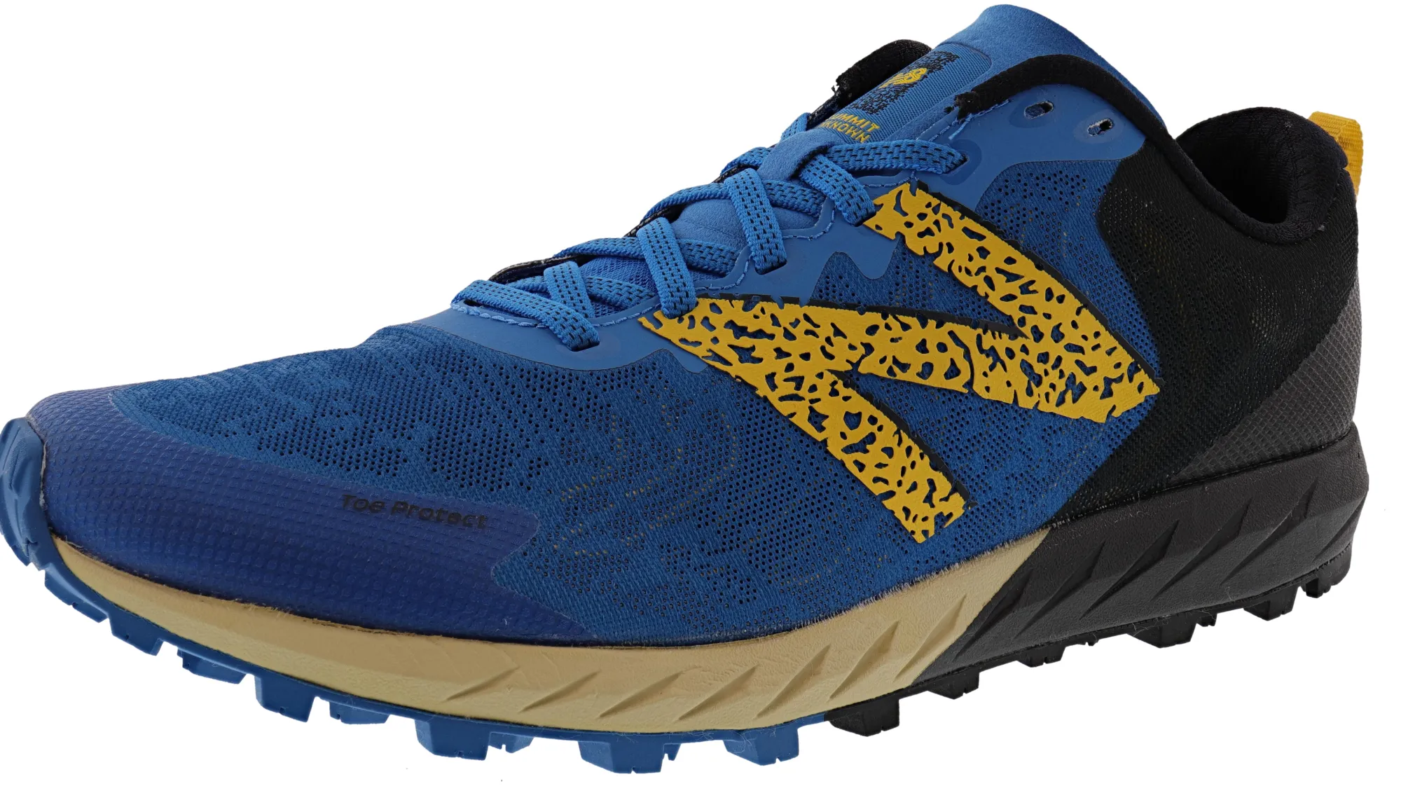Running>New Balance Summit Men Unknown V2 Trail Running Shoes Neo Classic Blue with Varsity Gold & Black