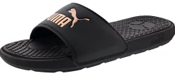 Sandals>Puma Women's Cool Cat BX Slip On Slides Black/Rose Gold