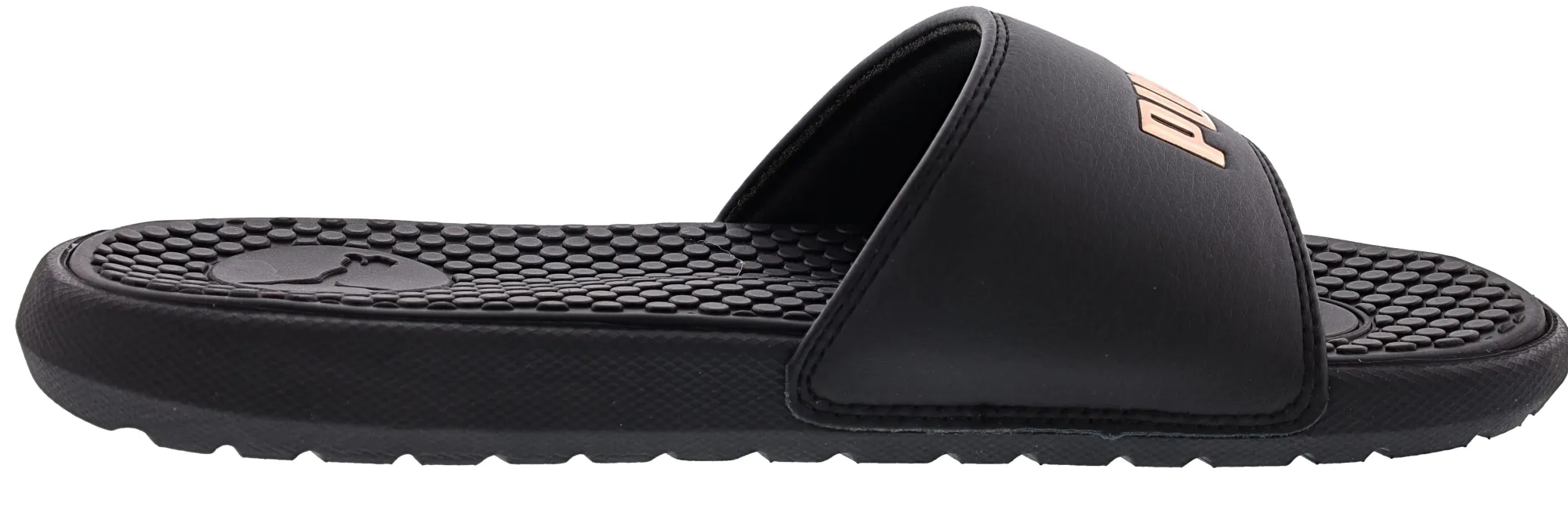 Sandals>Puma Women's Cool Cat BX Slip On Slides Black/Rose Gold