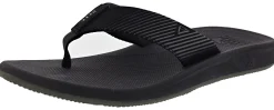 Sandals>Reef Men’s Phantom ll Beach Flip Flops Black/Black