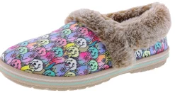 Walking|Slippers>Skechers Bob's Women's Too Cozy Winter Howl Memory Foam Slippers Natural/Multi