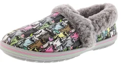 Slippers|Casual>Skechers Bobs Women's Too Cozy Kitten Gloves Memory Foam Slippers Grey/Multi