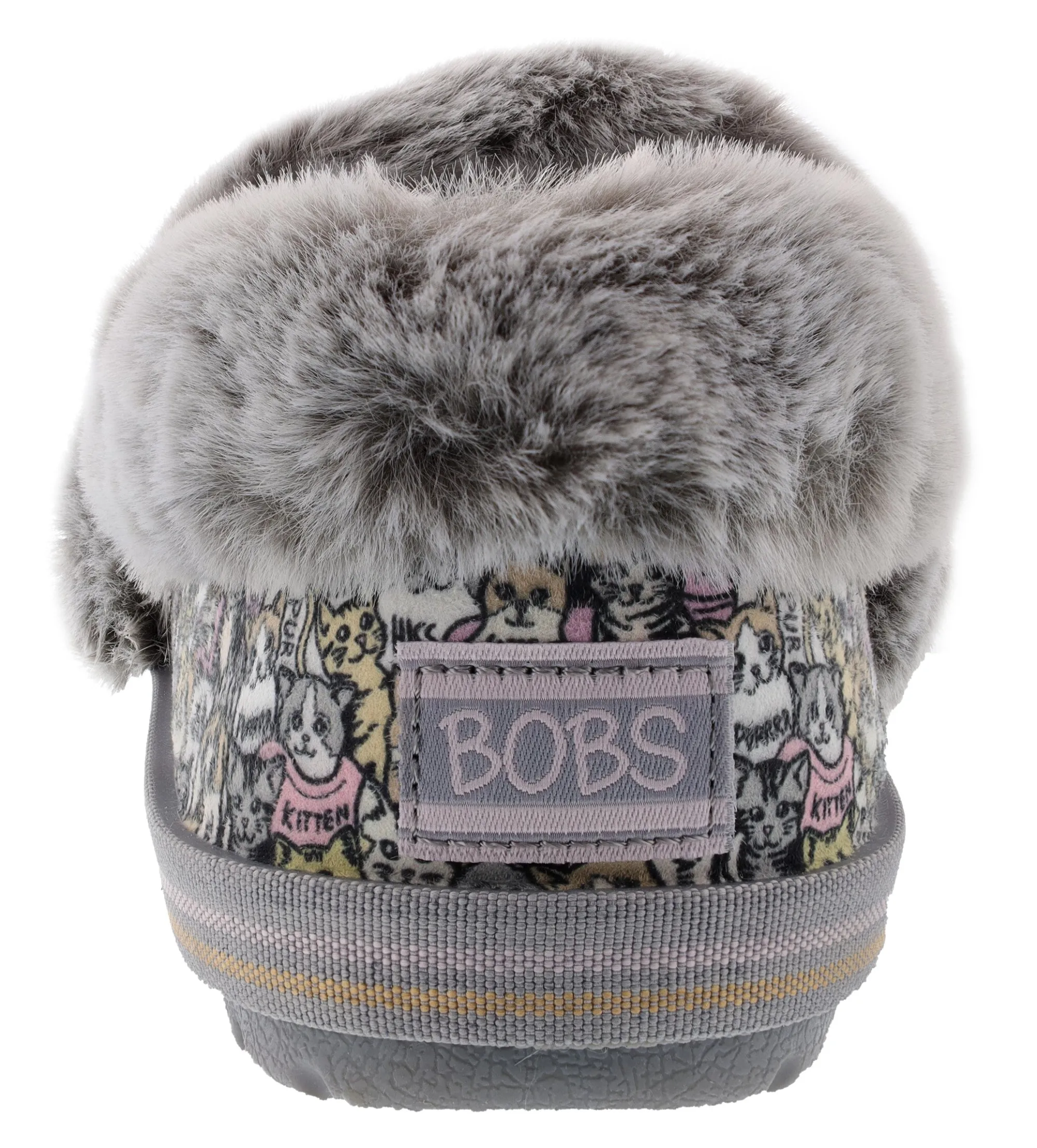 Slippers|Casual>Skechers Bobs Women's Too Cozy Purrfect Storm Memory Foam Slippers Grey/Multi