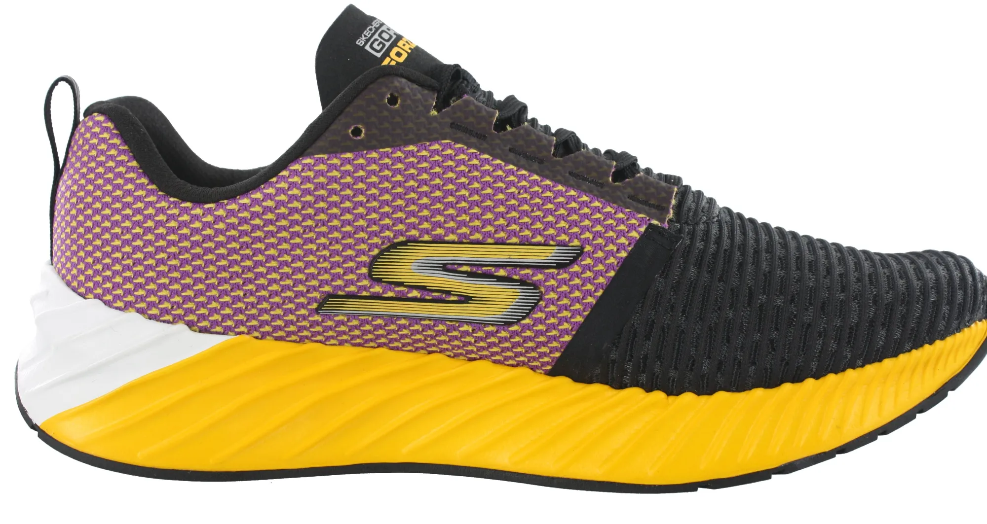 Running>Skechers Men Ultra Lightweight Go Run Forza 3 LA Marathon Running Shoes Black/Purple