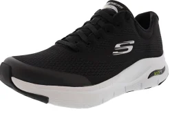 Casual>Skechers Men's Arch Fit Lightweight Walking Shoes Black/Red