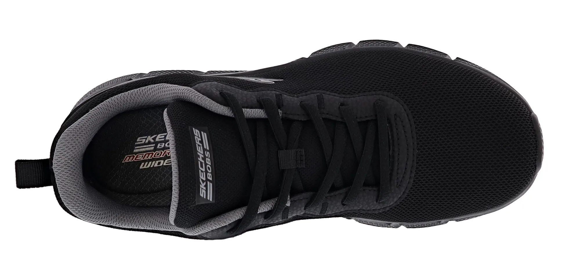 Wide Width Shoes>Skechers Men's Bobs B Flex- Icy Edge Walking Shoes Black