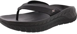 Sandals>Skechers Men's Go Recovery Lightweight Athletic Sandals Black/Black