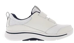 Casual>Skechers Men's Go Walk Arch Fit Preserve Dual Strap Walking Shoes White/Navy