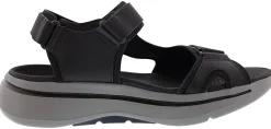 Sandals|Casual>Skechers Men's Go Walk Arch Fit Sandal Mission Hook & Loop Strap Sandals