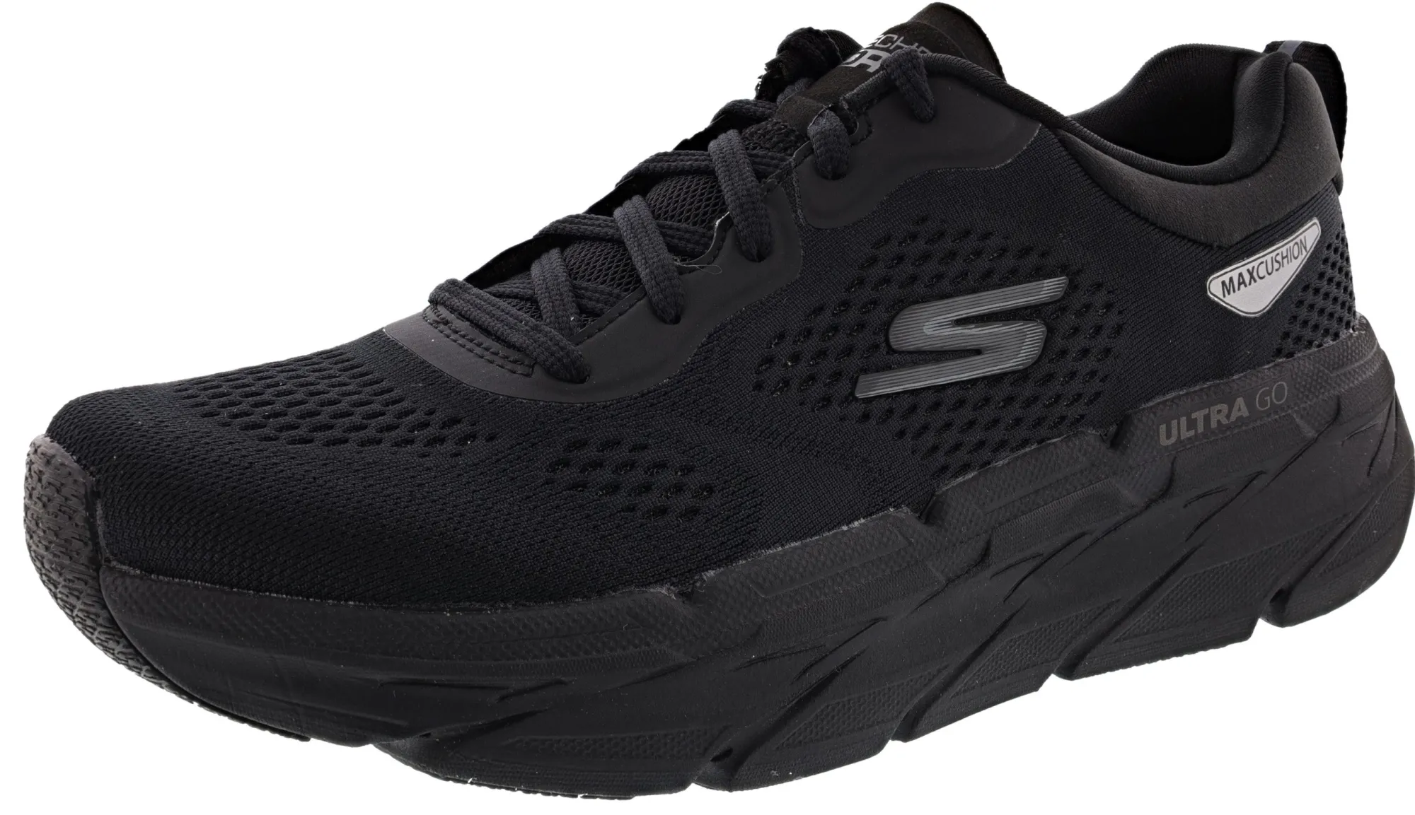 Running>Skechers Men's Max Cushioning Elite Premier Perspective Running Shoes Black