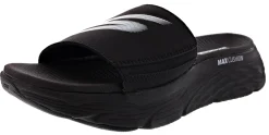 Slippers>Skechers Men's Max Cushioning Mizumi Slide Sandals Black/White