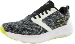 Walking|Running>Skechers Mens Ultra Lightweight High Visibility Running Shoes Go Run Ride 7 White Black