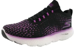 Walking|Casual>Skechers Women Lightweight Slip On Running Shoes MaxRoad 4 Black/Purple223