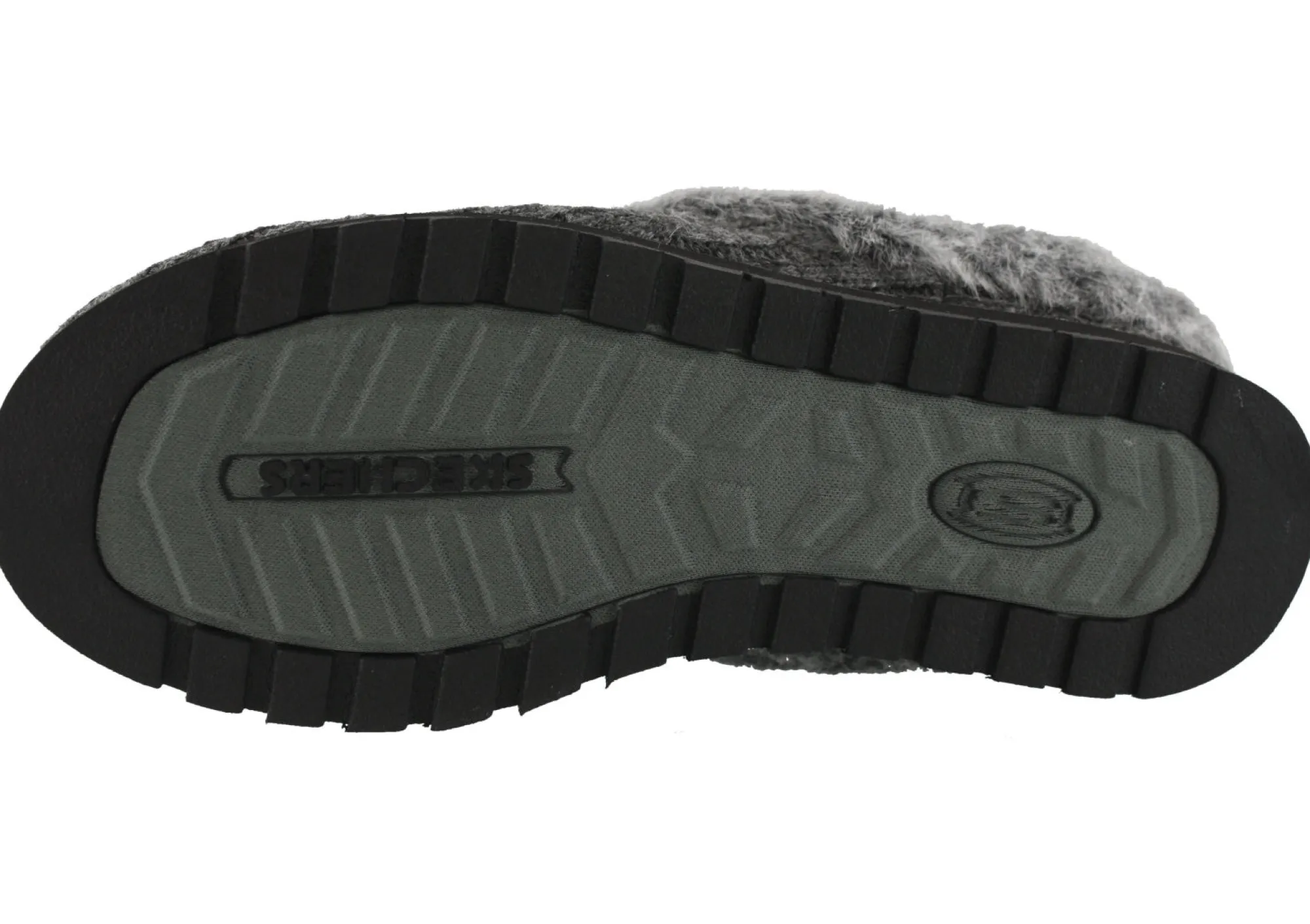 Wide Width Shoes|Slippers>Skechers Women Wide Width Furry Cozy Open Back Slippers Ice Angel