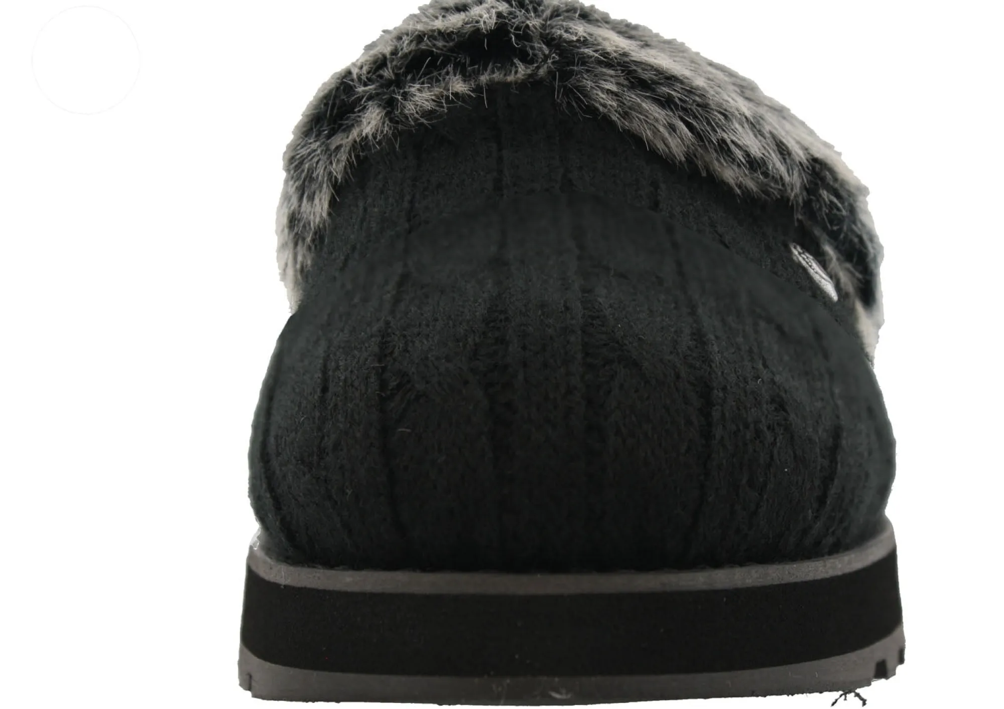 Wide Width Shoes|Slippers>Skechers Women Wide Width Furry Cozy Open Back Slippers Ice Angel