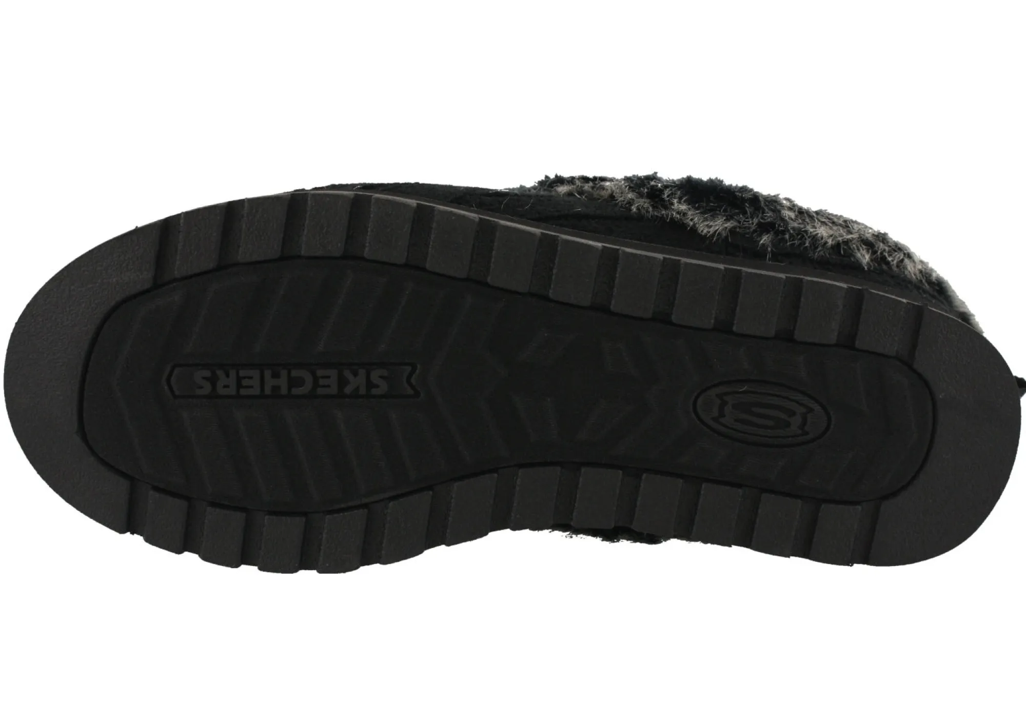 Wide Width Shoes|Slippers>Skechers Women Wide Width Furry Cozy Open Back Slippers Ice Angel