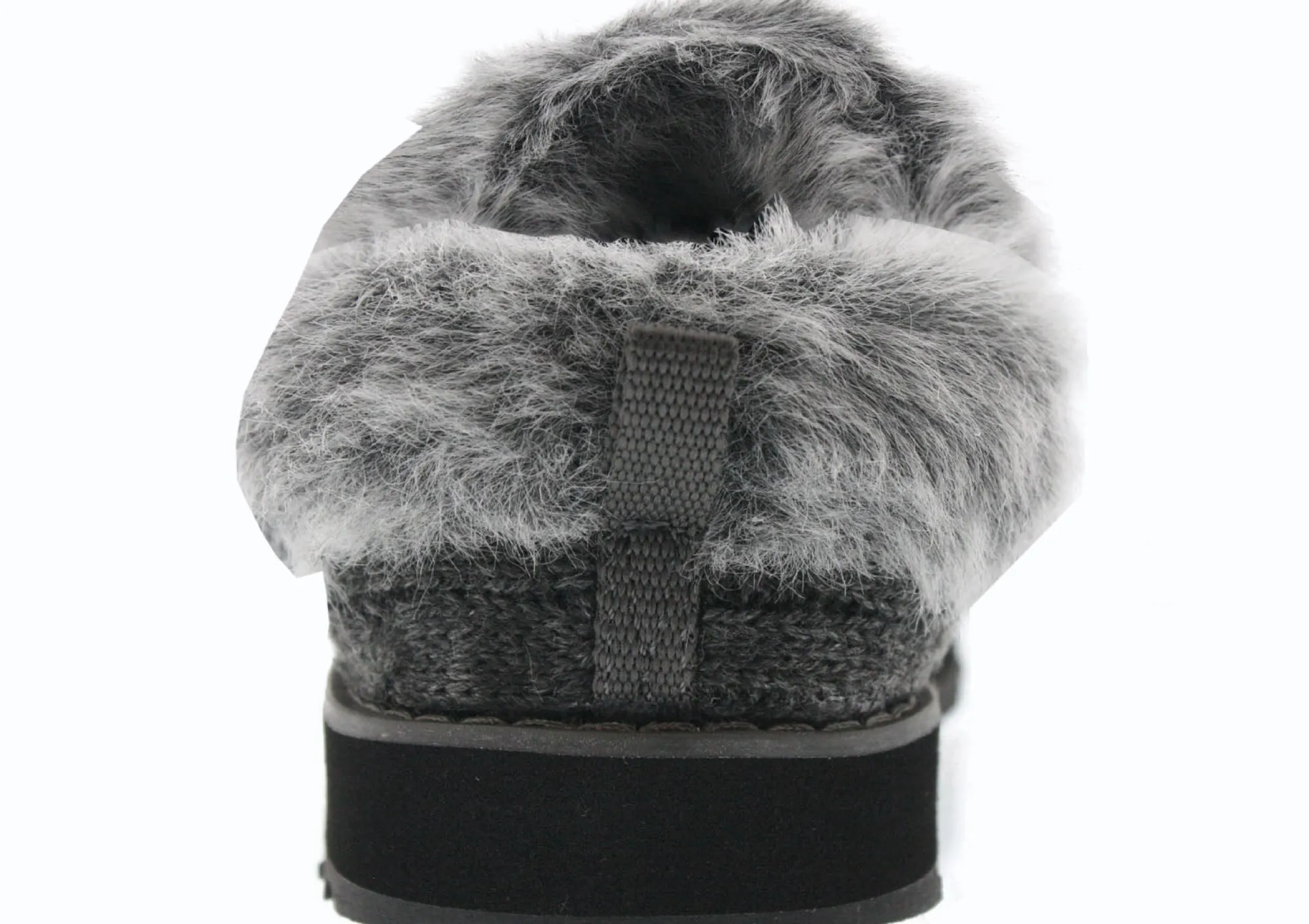 Wide Width Shoes|Slippers>Skechers Women Wide Width Furry Cozy Open Back Slippers Ice Angel