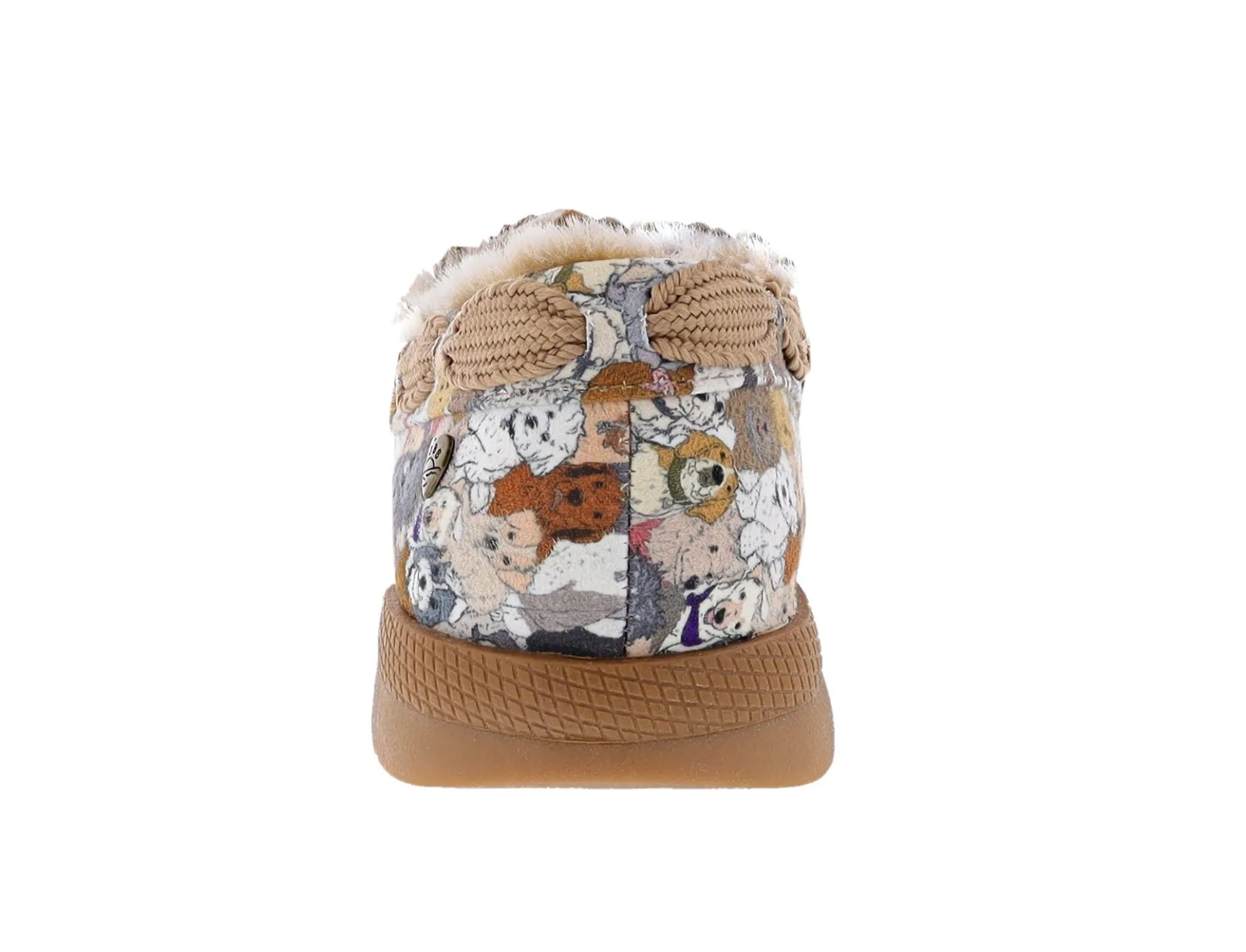 Slippers>Skechers Women's Bobs Cozy Chill- Woof Warmers Slippers Brown/Multi