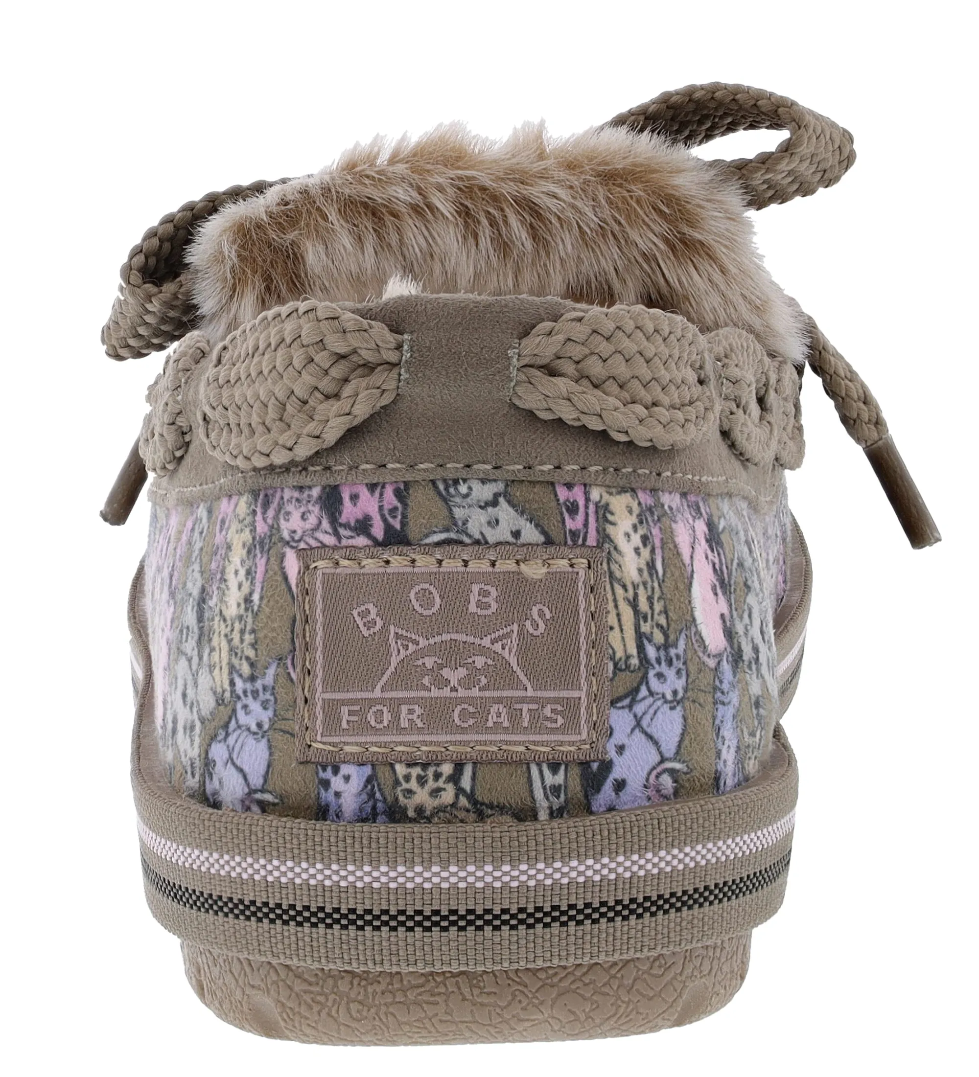 Slippers>Skechers Women's Bobs Too Cozy Cats Meow Slip On Slippers Taupe/Multi