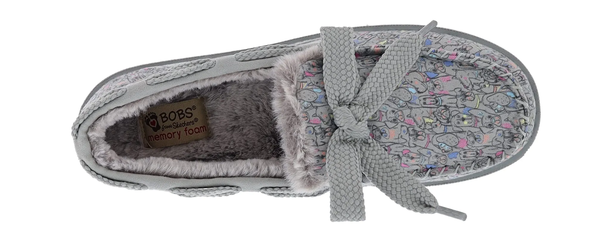 Slippers>Skechers Women's Bobs Too Cozy Doodle Parade Slip On Slippers Gray/Multi