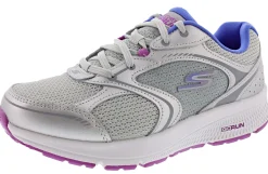 Running>Skechers Women's Go Consistent Chandra Wide Width Running Shoes Silver/Purple